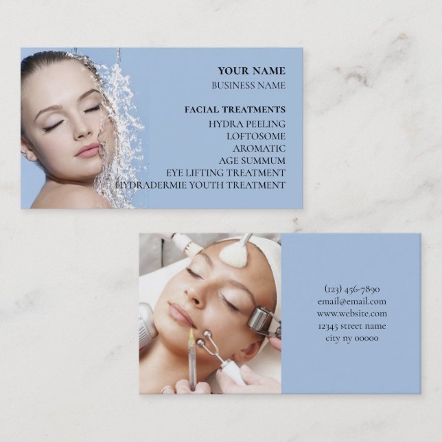 Skincare & Beauty Salon Business Card (Front/Back)
