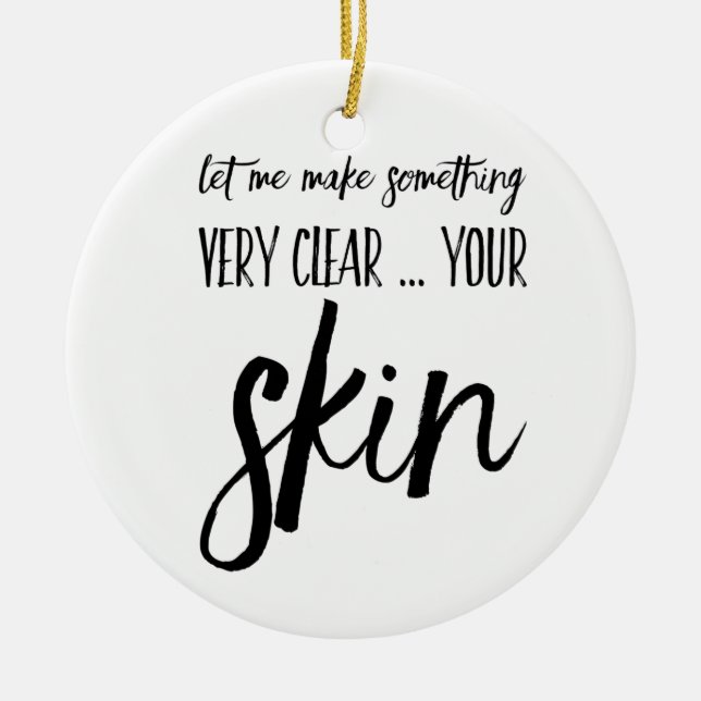 Skincare Christmas ornament gift present (Front)