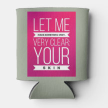 Skincare consultant beer cozie cooler funny clear