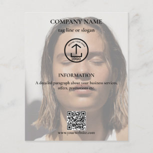 Skincare Promotional Business Logo QR Code Photo Flyer