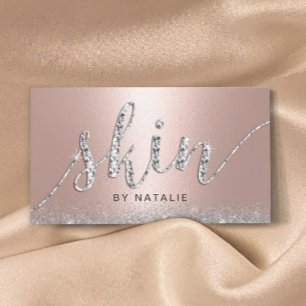 Skincare Salon Rose Gold Luxury Esthetician Business Card