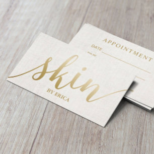 Skincare Salon Spa Aesthetician Elegant Appointment Card