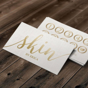 Skincare Salon Spa Aesthetician Elegant Loyalty Card