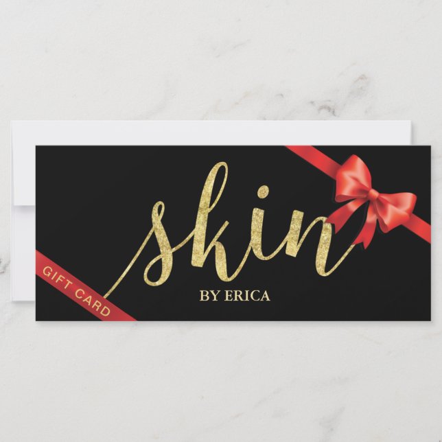Skincare Salon Spa Aesthetician Gift Certificates (Front)