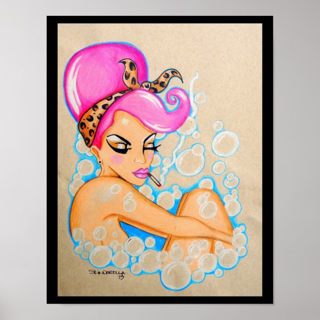 Skinderella's "Bubble Bath" print (Front)