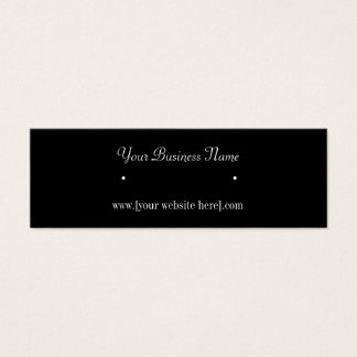 Skinny Black Earring Business Cards