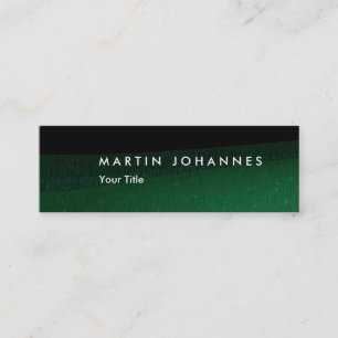 Skinny black green professional business card