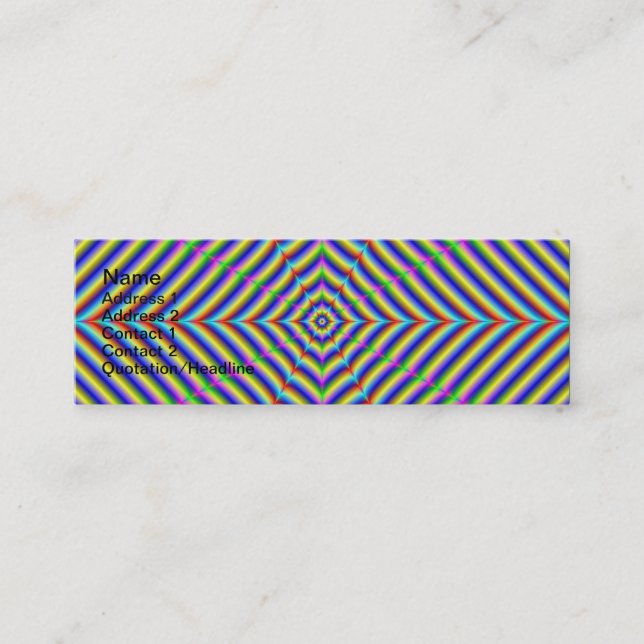 Skinny Business Card  Dizzy Geometry (Front)