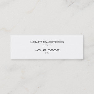 Skinny Business Card Template Premium Heavy White