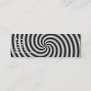 Skinny Business Card The Swirl in Black and White