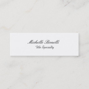 Skinny Classy Stylish Script Business Card
