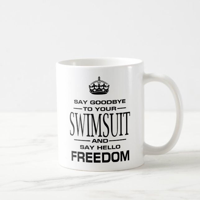 Skinny Dippers, Skinny Dipping, Pro Body Freedom Coffee Mug (Right)
