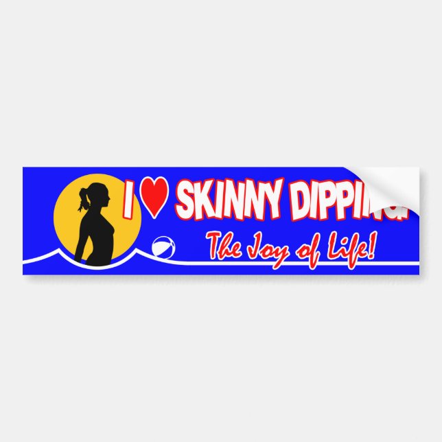 Skinny Dipping Bumper Sticker (Front)