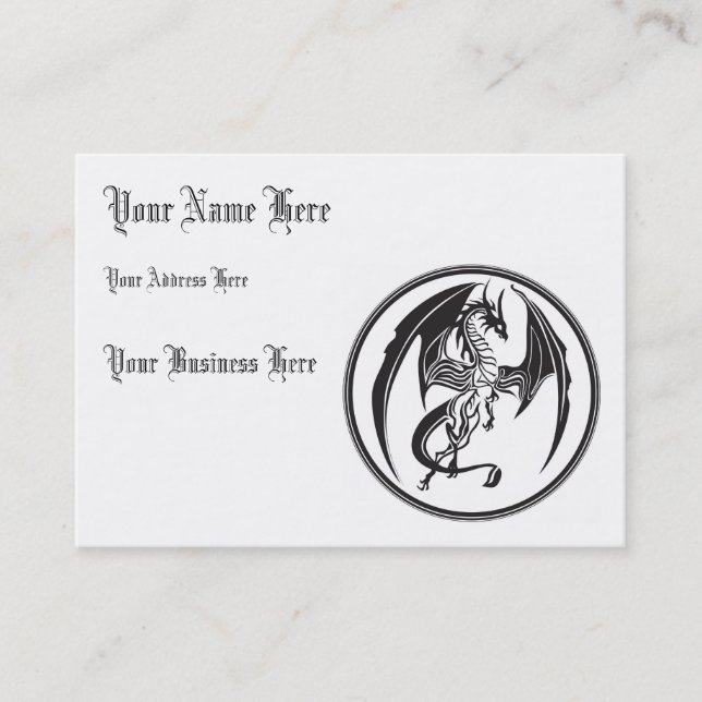 Skinny dragons... business card (Front)