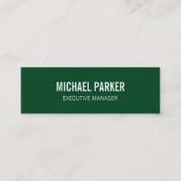 Skinny Forest Green Bold Text Stylish Professional