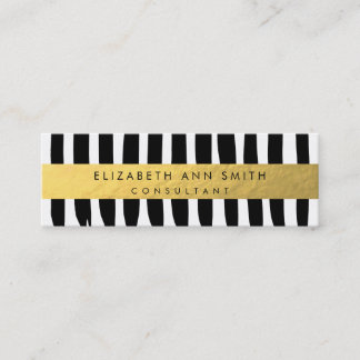 Skinny Gold Effect Chic Business Card