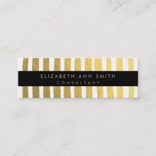 Skinny Gold Effect Chic Business Card