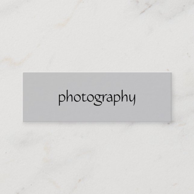 Skinny Grey Photography Business Card (Front)