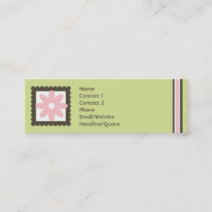 Skinny Mini Daisy Stripes Calling / Mummy Card