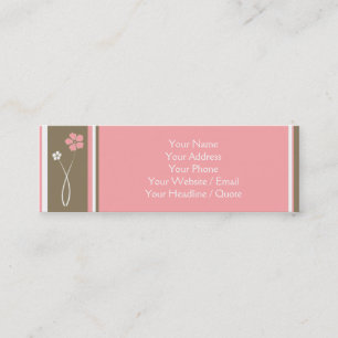 Skinny Mini Modern Floral Calling / Business Card