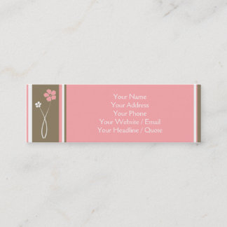 Skinny Mini Modern Floral Calling / Business Card