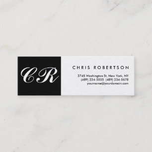 Skinny Monogram Charming Stripe Business Card
