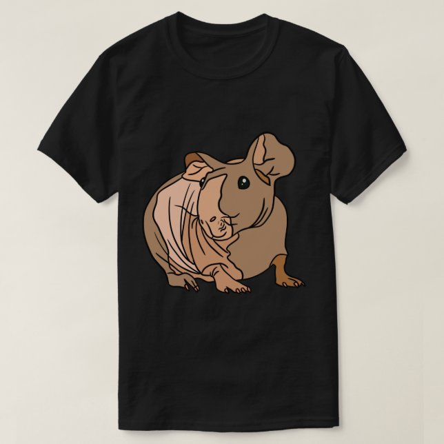 Skinny Pig Guinea Pig Sticker T-Shirt (Design Front)