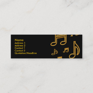 Skinny Profile Card Template - Gold Notes