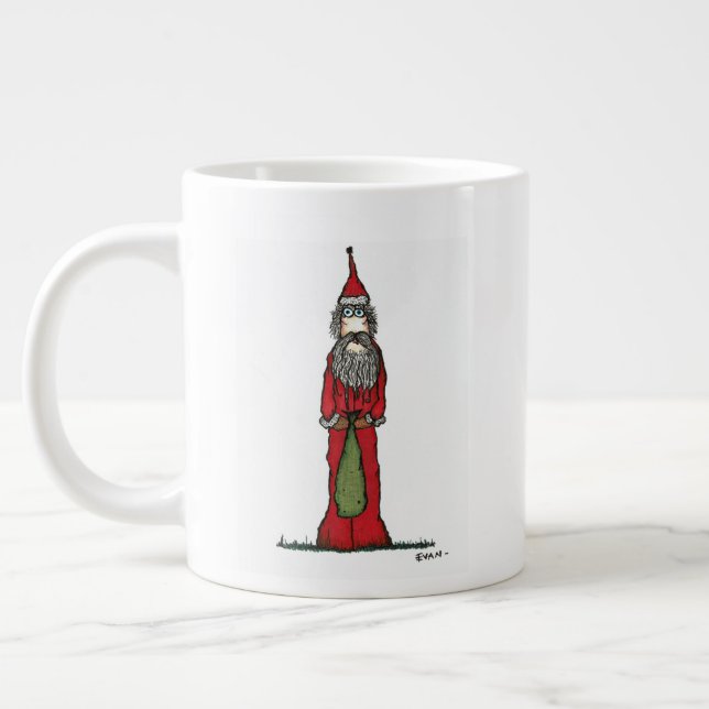 Skinny Santa Large Coffee Mug (Left)