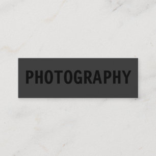 Skinny Simple Black Out Photographer Business Card