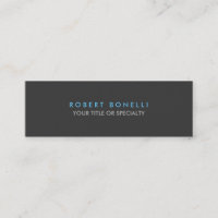 Skinny Slim Grey Blue Trend Standard Business Card