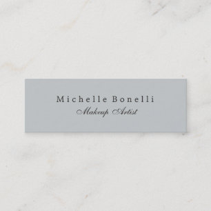 Skinny Slim Grey Double Sided Mini Business Card