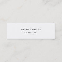 Skinny Slim Simple Plain Modern White Professional