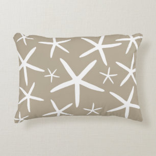 Skinny Starfish   Tan Sand Decorative Cushion