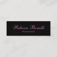 Skinny Style Pink Grey Black Manager Business Card