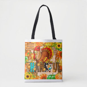 Skinny thankful tumbler sublimation thanksgiving tote bag