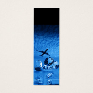 Skinny Vertical Freight Logistics Template Blue