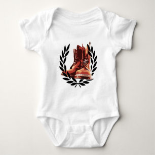 skins boots baby bodysuit