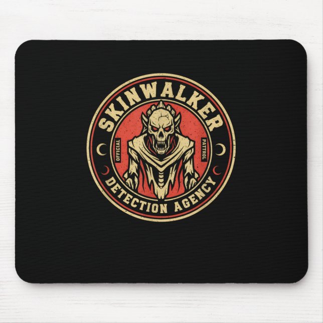 Skinwalker Detection Agency Funny Cryptid Skinwalk Mouse Pad (Front)