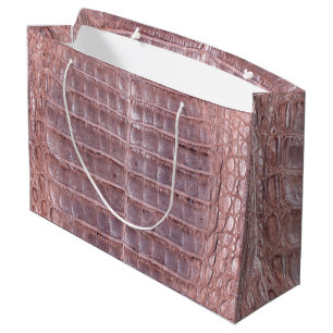 Skinz 3 Snake Skin Leather PINK Large Gift Bag