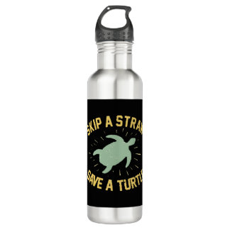 Skip a Straw Save a Turtle 710 Ml Water Bottle