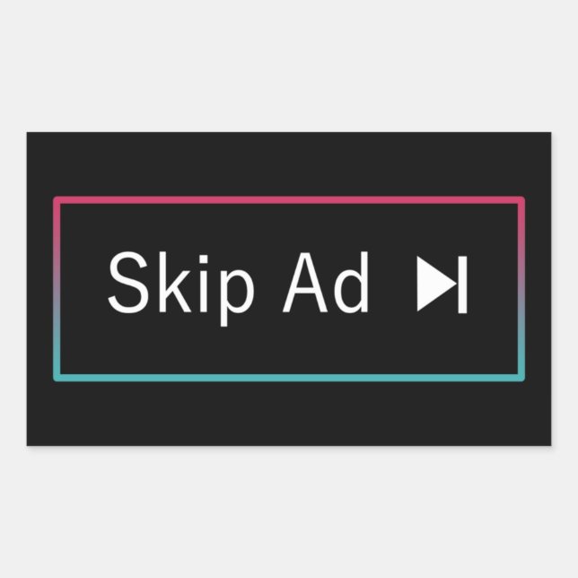 Skip Ad Rectangular Sticker (Front)