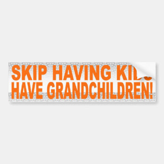 SKIP HAVING KIDS, HAVE GRANDCHILDREN! BUMPER STICKER