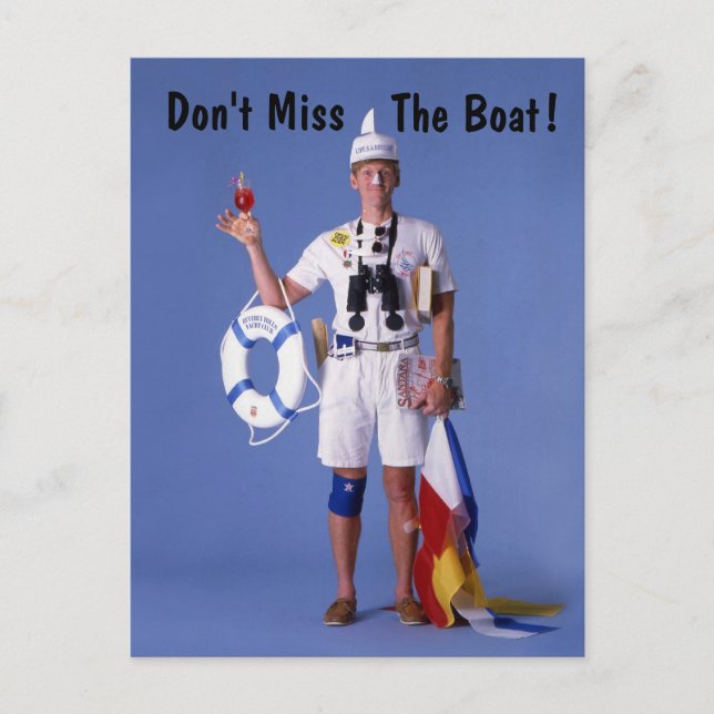 Skip Sayles™_Don't Miss The Boat! postcard (Front)