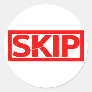 Skip Stamp Classic Round Sticker