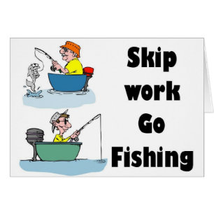 skip work go fishing merchandise