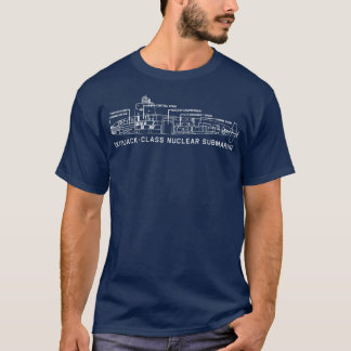 Skipjackclass Nuclear Submarine Blueprint Schemati T-Shirt