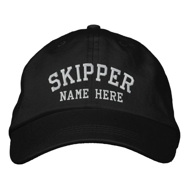 Skipper - customisable embroidered hat (Front)