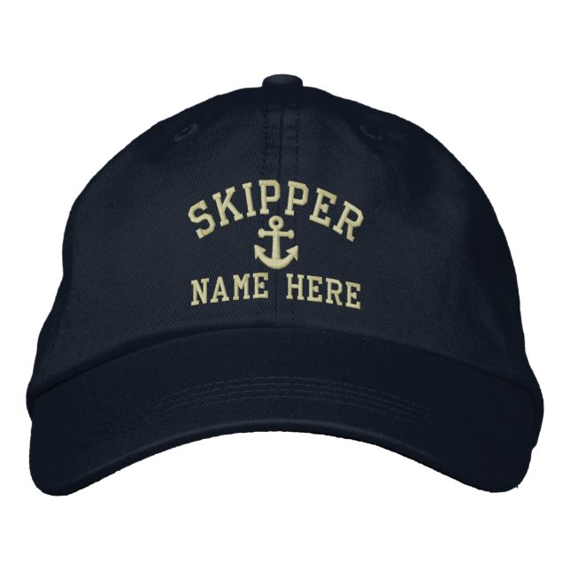 Skipper - customisable embroidered hat (Front)