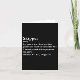 Skipper Job Title Definition Funny Boating Captain Card